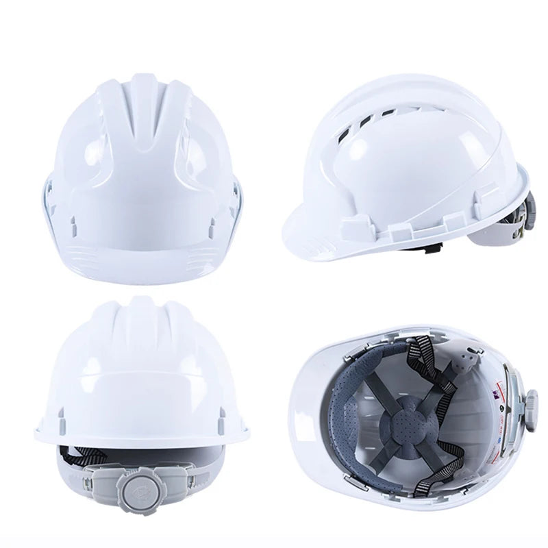 Casque de sécurité pour chantier, casque de chantier en ABS épais, anti-roulement, suspension réglable à 8 points, pour escalade industrielle