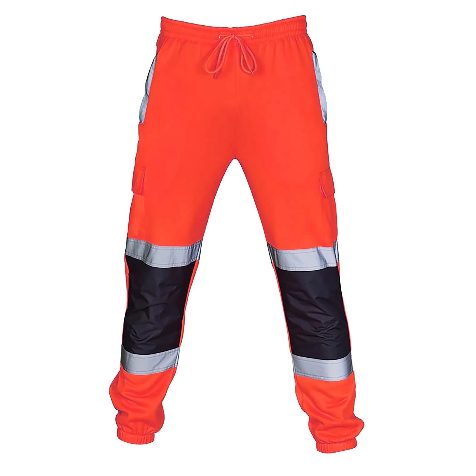 Pantalon de travail pour homme, pantalon de survêtement de sécurité, pantalon réfléchissant rayé, pantalon de jogging ample pour homme, jogging patchwork, vêtements de travail