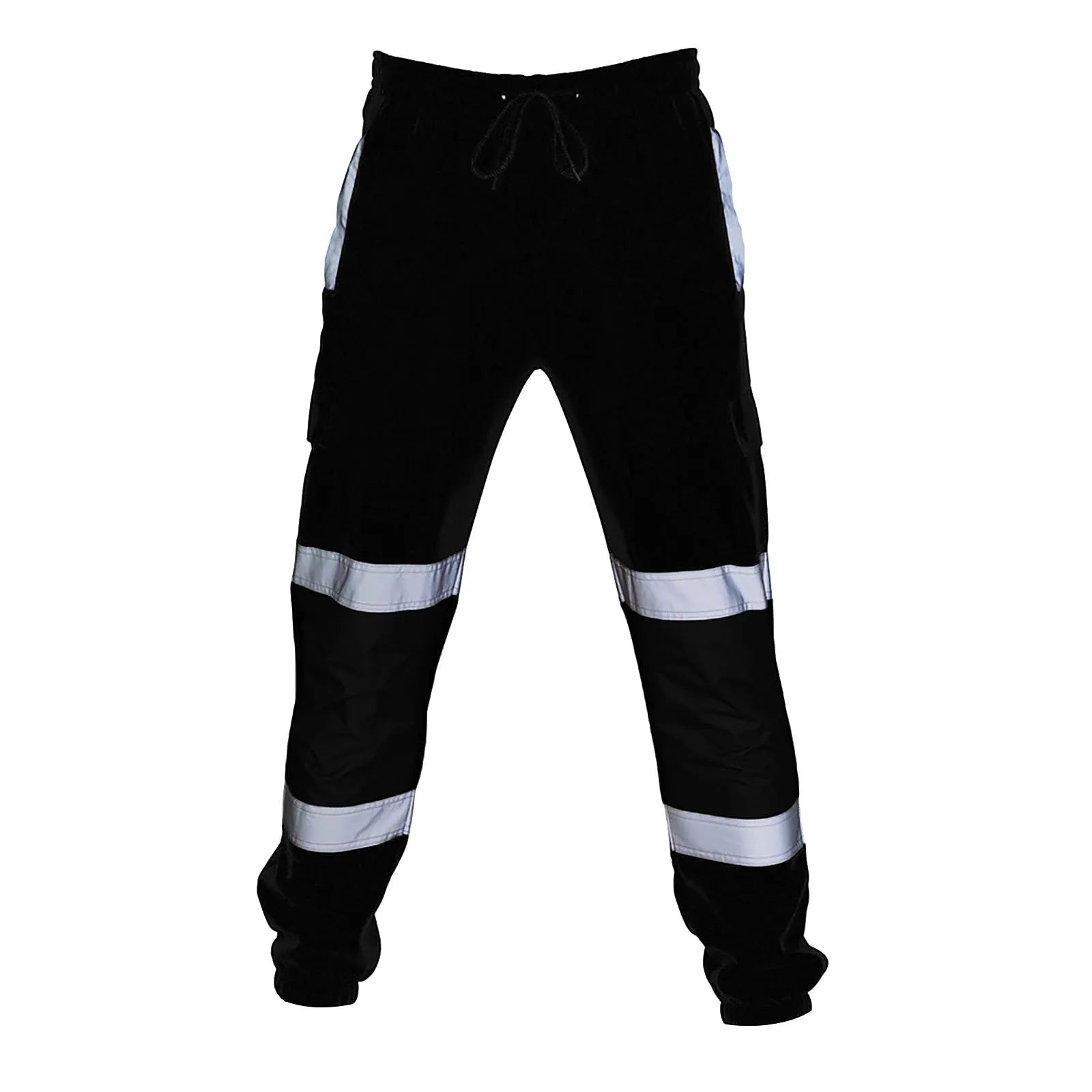 Pantalon de travail pour homme, pantalon de survêtement de sécurité, pantalon réfléchissant rayé, pantalon de jogging ample pour homme, jogging patchwork, vêtements de travail