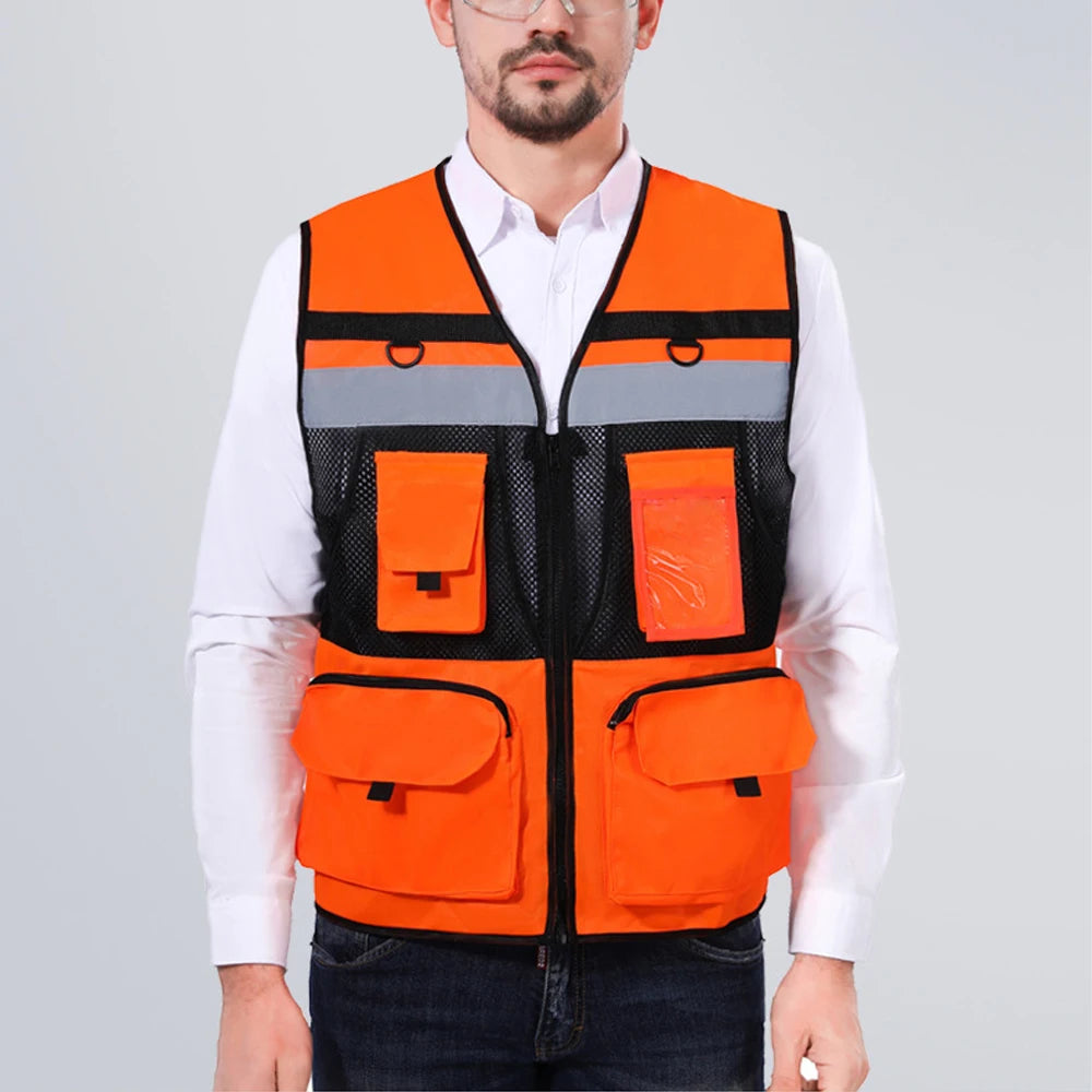Gilets de sécurité haute visibilité Vêtements de travail de sécurité Travailleur de la construction Circulation extérieure Vêtements de travail fluorescents haute visibilité
