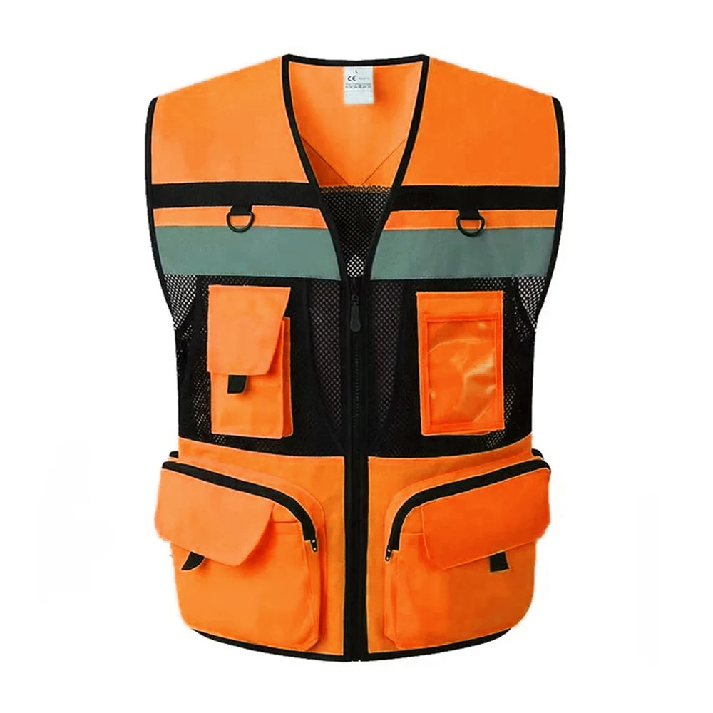 Gilets de sécurité haute visibilité Vêtements de travail de sécurité Travailleur de la construction Circulation extérieure Vêtements de travail fluorescents haute visibilité