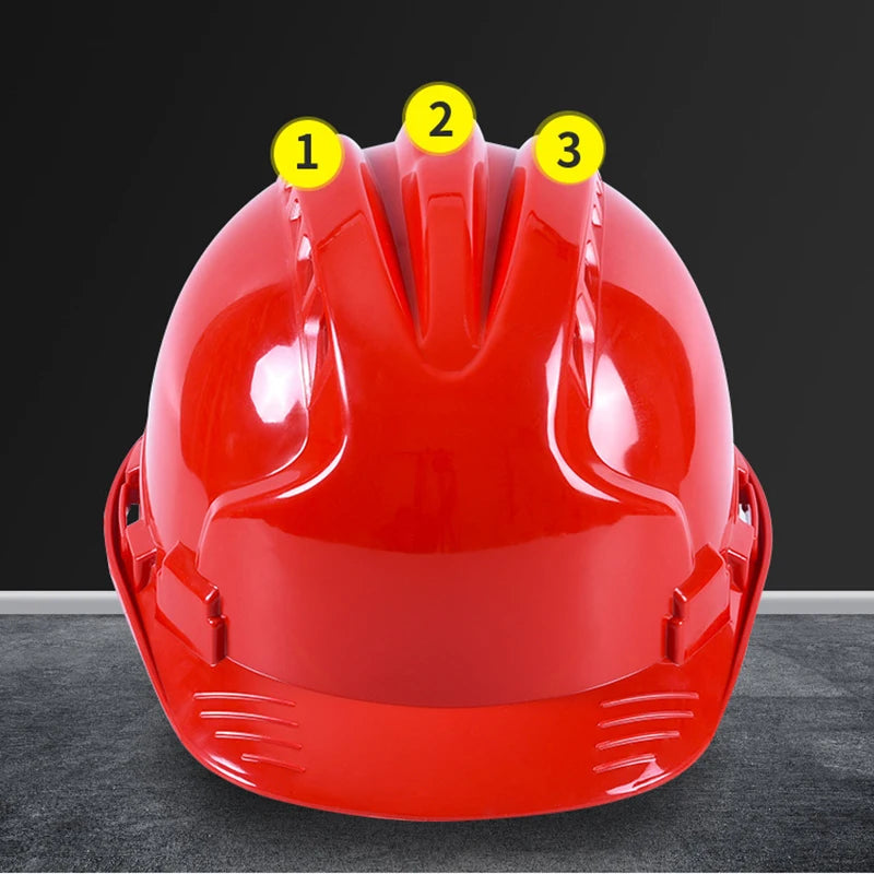 Casque de sécurité pour chantier, casque de chantier en ABS épais, anti-roulement, suspension réglable à 8 points, pour escalade industrielle