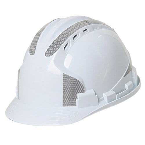 Casque de sécurité pour chantier, en ABS épais, respirant, avec autocollants réfléchissants, pour ingénieur