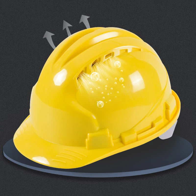 Casque de sécurité pour chantier, casque de chantier en ABS épais, anti-roulement, suspension réglable à 8 points, pour escalade industrielle