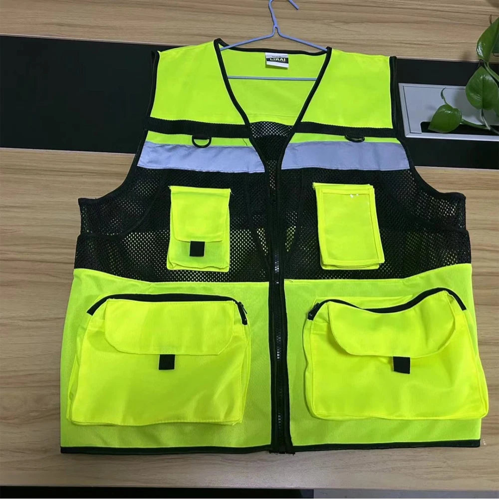 Gilets de sécurité haute visibilité Vêtements de travail de sécurité Travailleur de la construction Circulation extérieure Vêtements de travail fluorescents haute visibilité