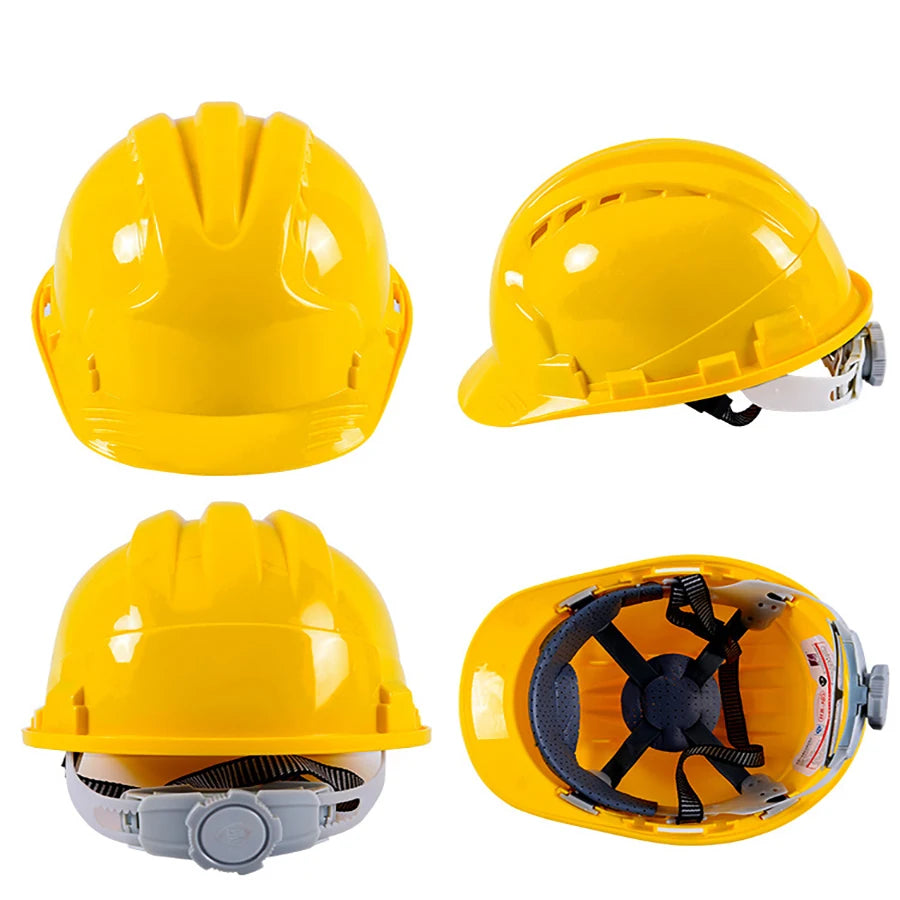 Casque de sécurité pour chantier, casque de chantier en ABS épais, anti-roulement, suspension réglable à 8 points, pour escalade industrielle