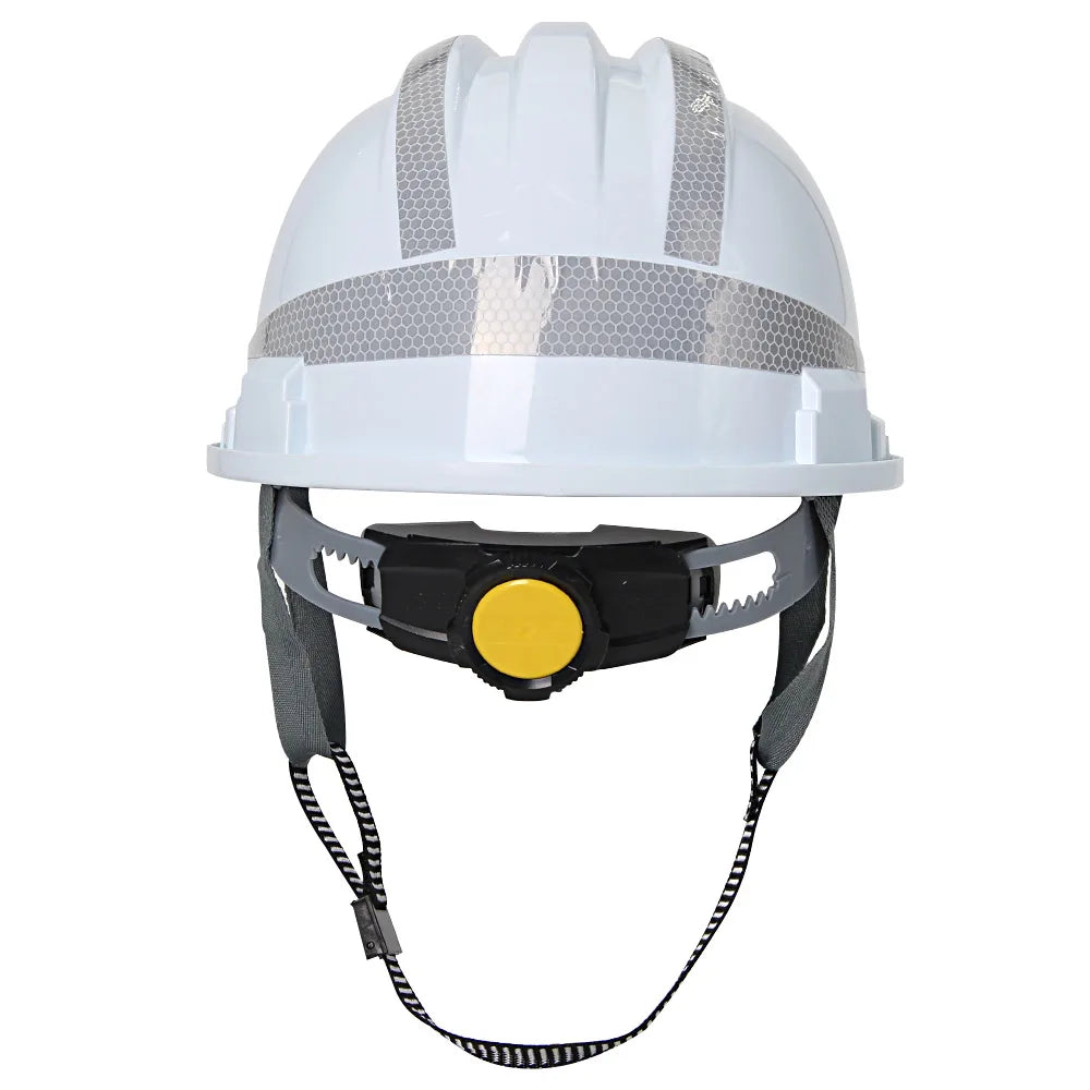 Casque de sécurité pour chantier, en ABS épais, respirant, avec autocollants réfléchissants, pour ingénieur