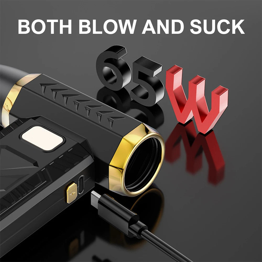 Puissant souffleur d'air, batterie 10 000 mAh, aspirateur à poussière. Mini ventilateur turbo à jet 400 000 tr/min